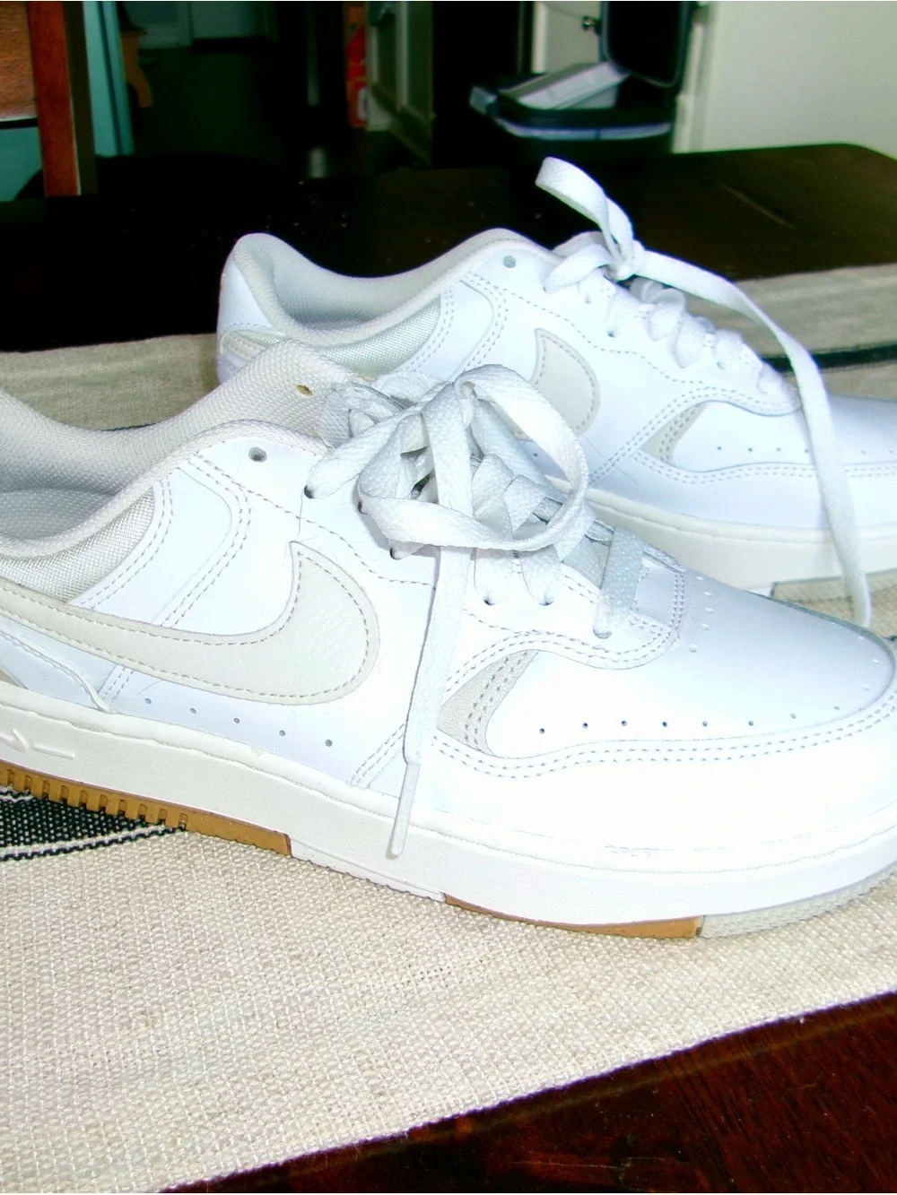 Nike White Low-Top Sneakers with Gum Outsole
